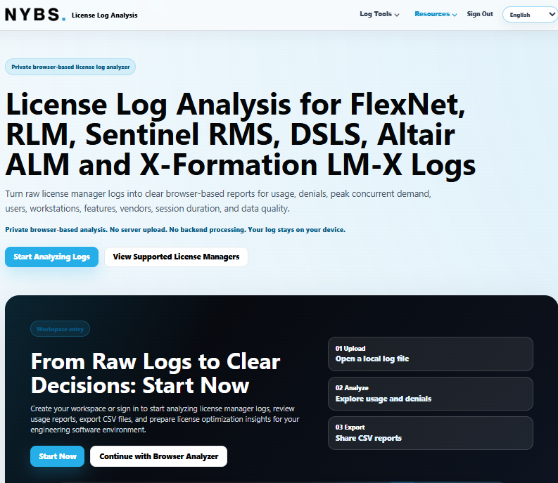License Log Analysis product preview