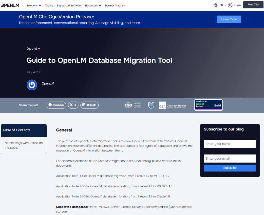 OpenLM Data Migration Tool preview