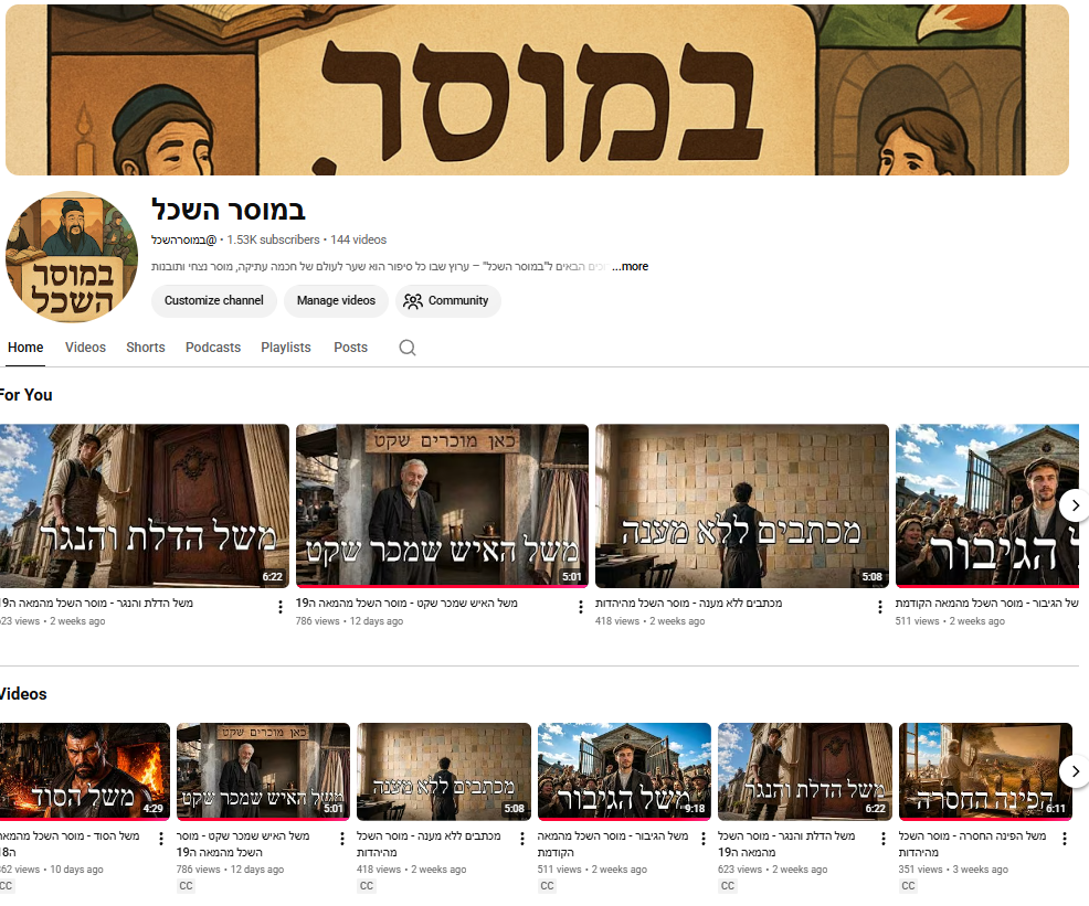 YouTube Storytelling Channel preview